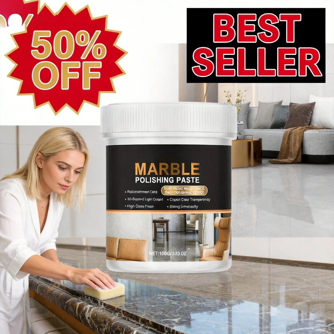 Kitchen Marble Quartz Stone Polishing Paste Tile Countertop Scratch Repair Clean Stains Brightener High Shine Deep Cleaning Wate