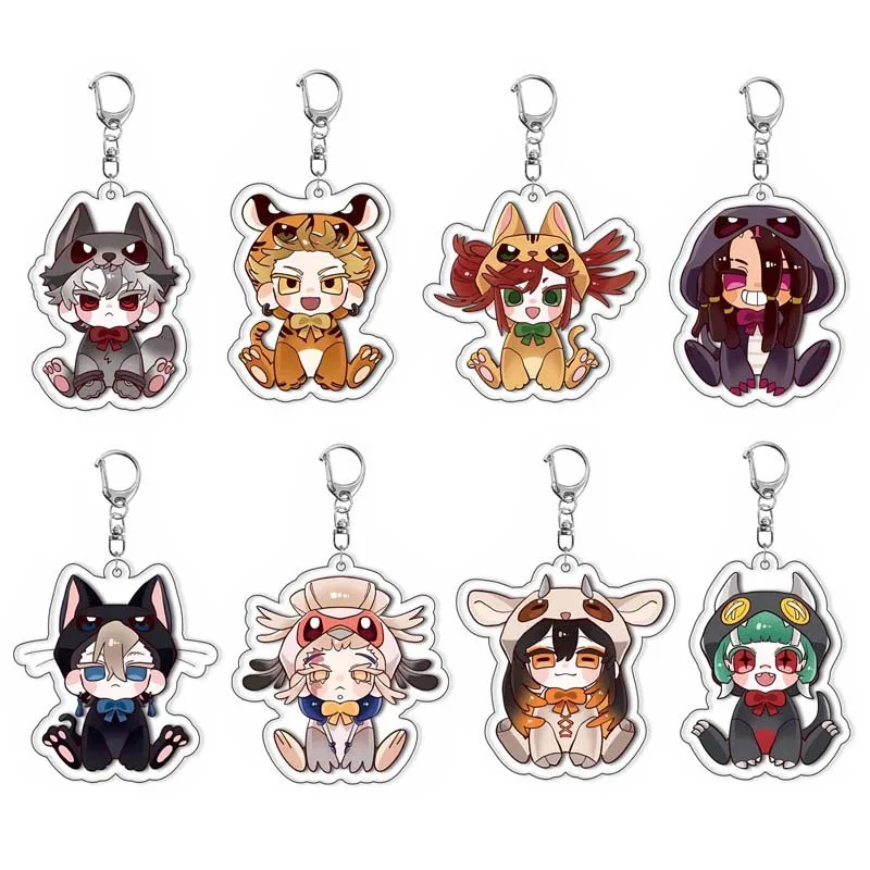 Anime GACHIAKUTA Zanka Rudo Enjin Acrylic Keychain Backpack Pendant Keyring Key Chain Decoration Ornament Props Fans Gift image 3