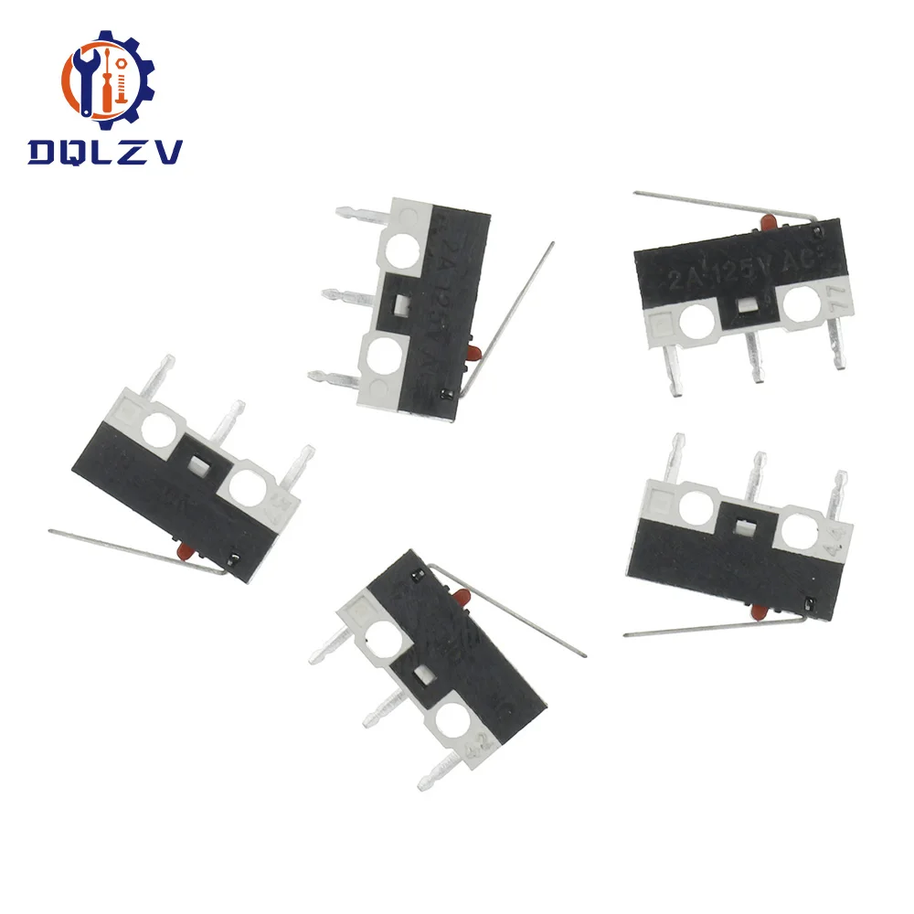 Micro Limit Switch Momentary Push Button Switch 1A 125V AC Mouse Switch 3Pins Long Handle Lever Arm SPDT