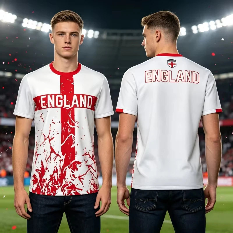 2026 Summer New ENGLAND Football Jersey Sports Quick-dry Breathable Men and Women 3D Print Short Sleeve T-shirt Family Kids Tees