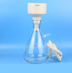 Buchner-Dispositif de filtration par aspiration, entonnoir en céramique, buse sous vide, ensemble de bouteilles filtrantes, filtre en papier, 1000ml