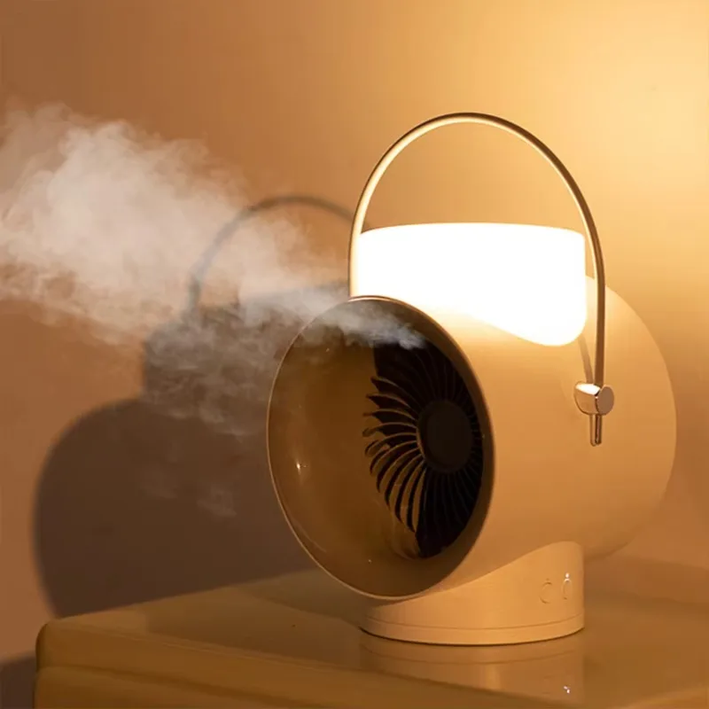 

Spray Fan Wholesale Portable Desktop Water Mini Air Conditioning Fan with Light Emitting Diode Light