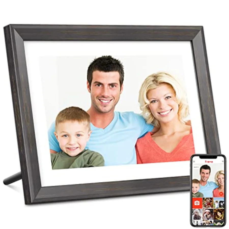 

Цифровая фоторамка Frameo с Wi-Fi, 10,1-дюймовым IPS-экраном с сенсорным управлением, HD-дисплеем, 16 ГБ памяти, автоматическим поворотом изображения, простой настройкой для обмена фотографиями или видео.