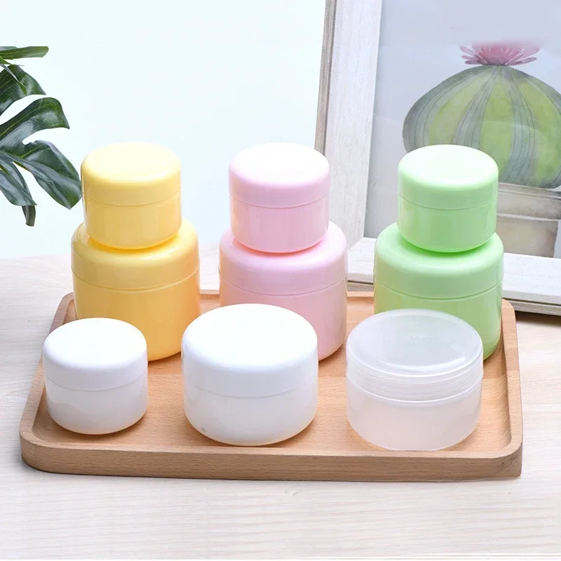 10pcs 10g Face Cream Refillable Bottles Plastic Make Up Jar Pot Travel Face Cream Empty Bottle Lotion Cosmetic Container Storage