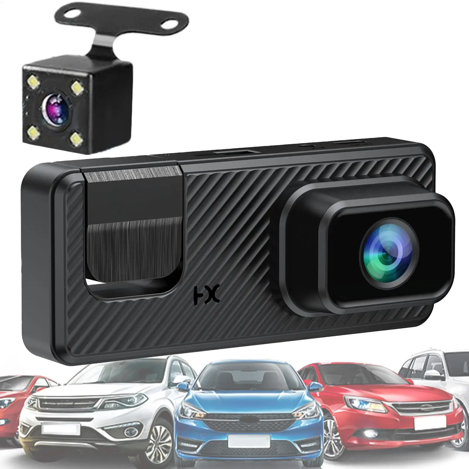 

Dash Cam 3 Channel Driving Recorder 1080P WIFI Recorder Front Rear Infrared Night Vision Reversing Image For Blind Spot Theft