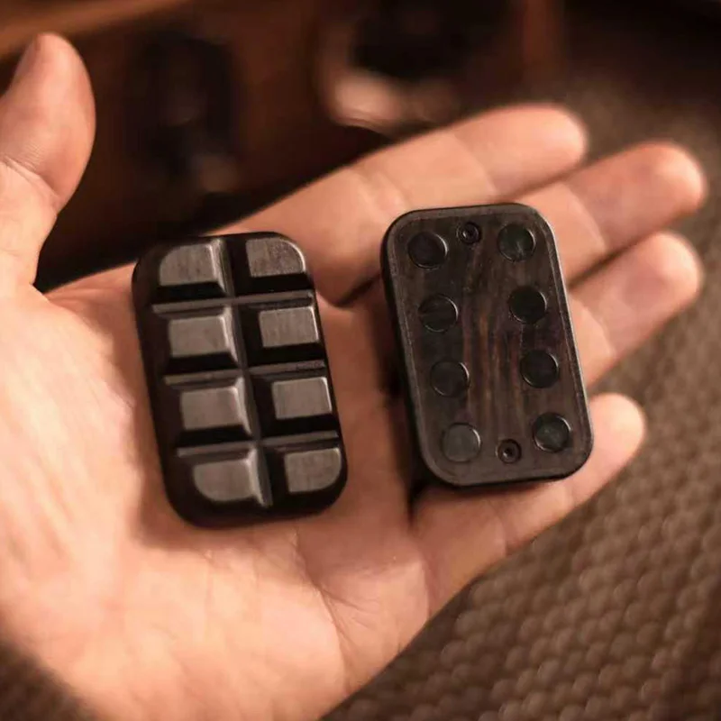 Unlimited Pushing Slider Sandalwood EDC Fidget Slider Chocolate Magnetic Fidget Toy ADHD Tool Adult Anxiety Relief Slider