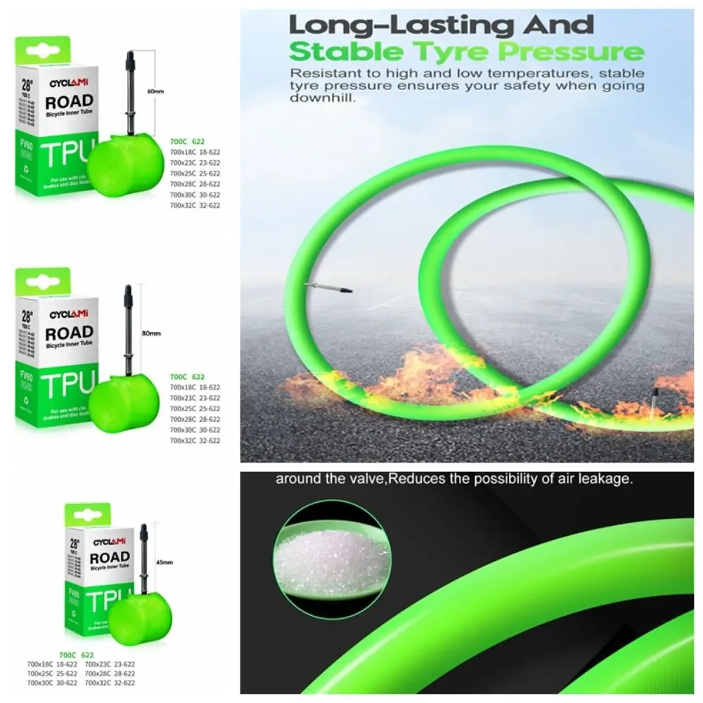 

Bike French Valve Tire TPU Bicycle Inner Tube Ultra Light French Valve Bike TPU Inner Tube Ultralight 700C Mountain Bike