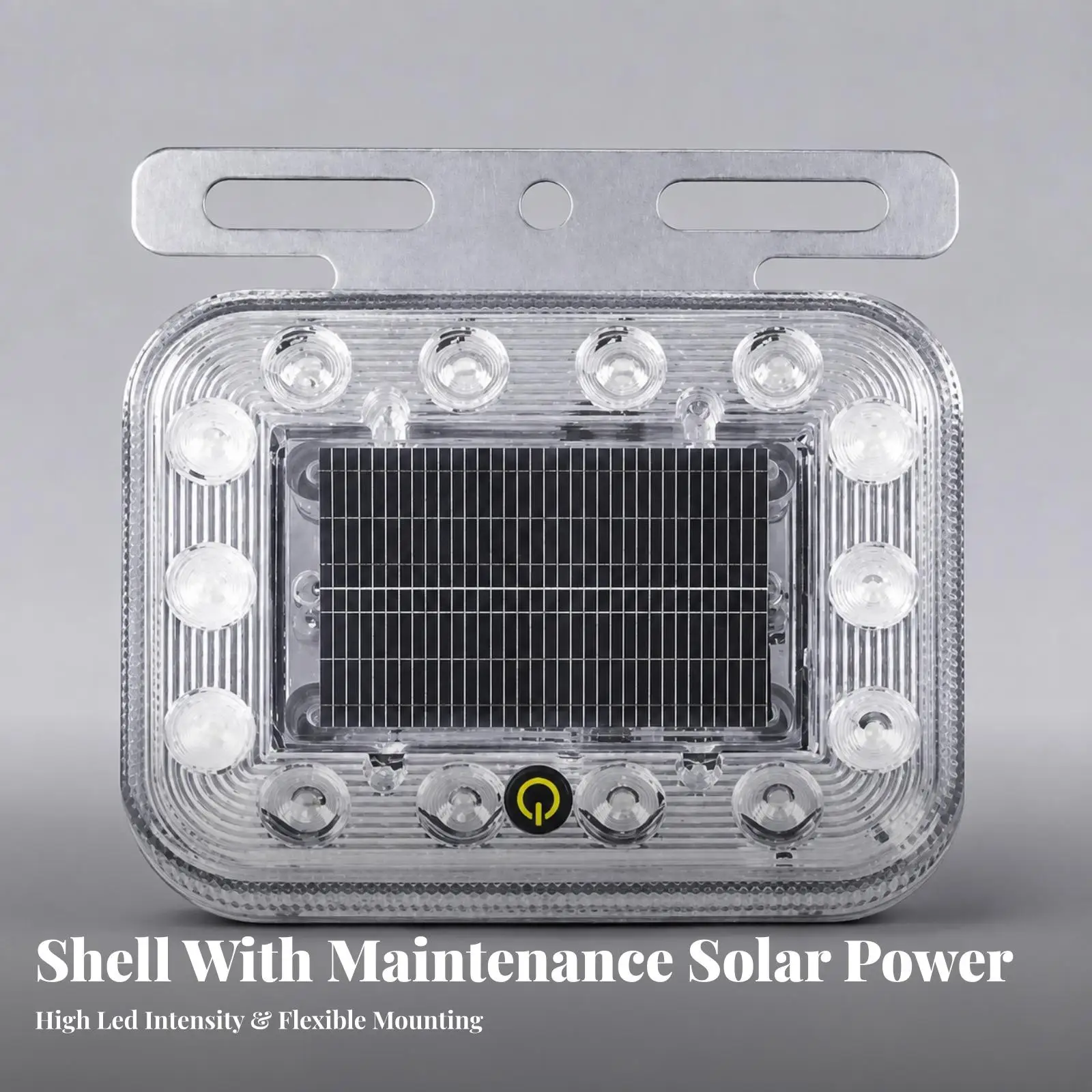 Solar Powered Car Warning Light 14 LED Weatherproof Roadside Safety Marker for Truck Electric Vehicle