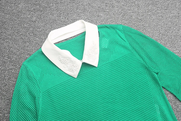 Mittabai Long Sve محبوك سترة تنوعا المرأة Faion ربيع الخريف ملابس مريحة لينة النسيج قسط Quali