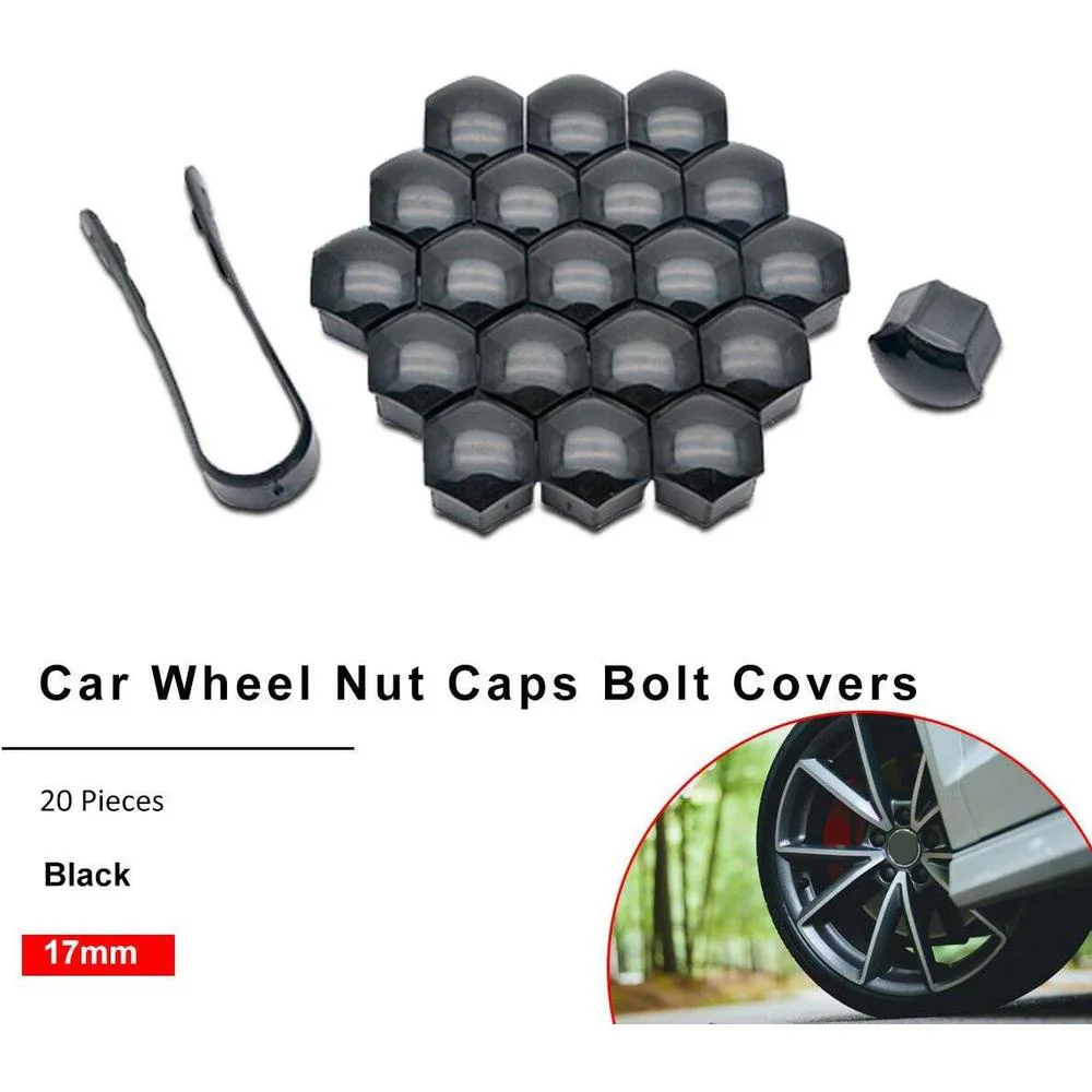 20pcs 17mm 19mm 20mm Wheel Nut Bolt Head Cover Cap Protective Bolt Caps Exterior Decoration Protecting Bolt Rims Screws Plugs