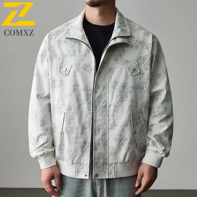 

Мужская повседневная куртка с воротником-стойкой, ветрозащитная рабочая одежда, уличная весенне-осенняя тактическая универсальная куртка в стиле милитари, легкое уличное пальто