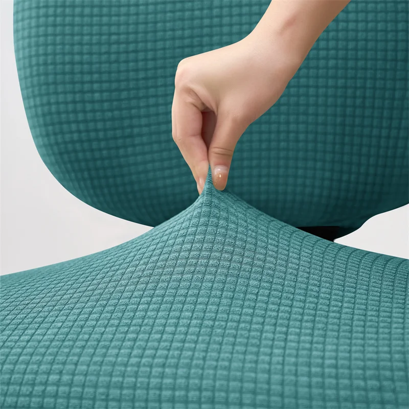 2 teile/satz Wasser Abweisend Büro Stuhl Abdeckung Polar Fleece Stretch Computer Stuhl Schonbezüge Rotierenden Gaming Sitz Abdeckung Schutz – Detail 15