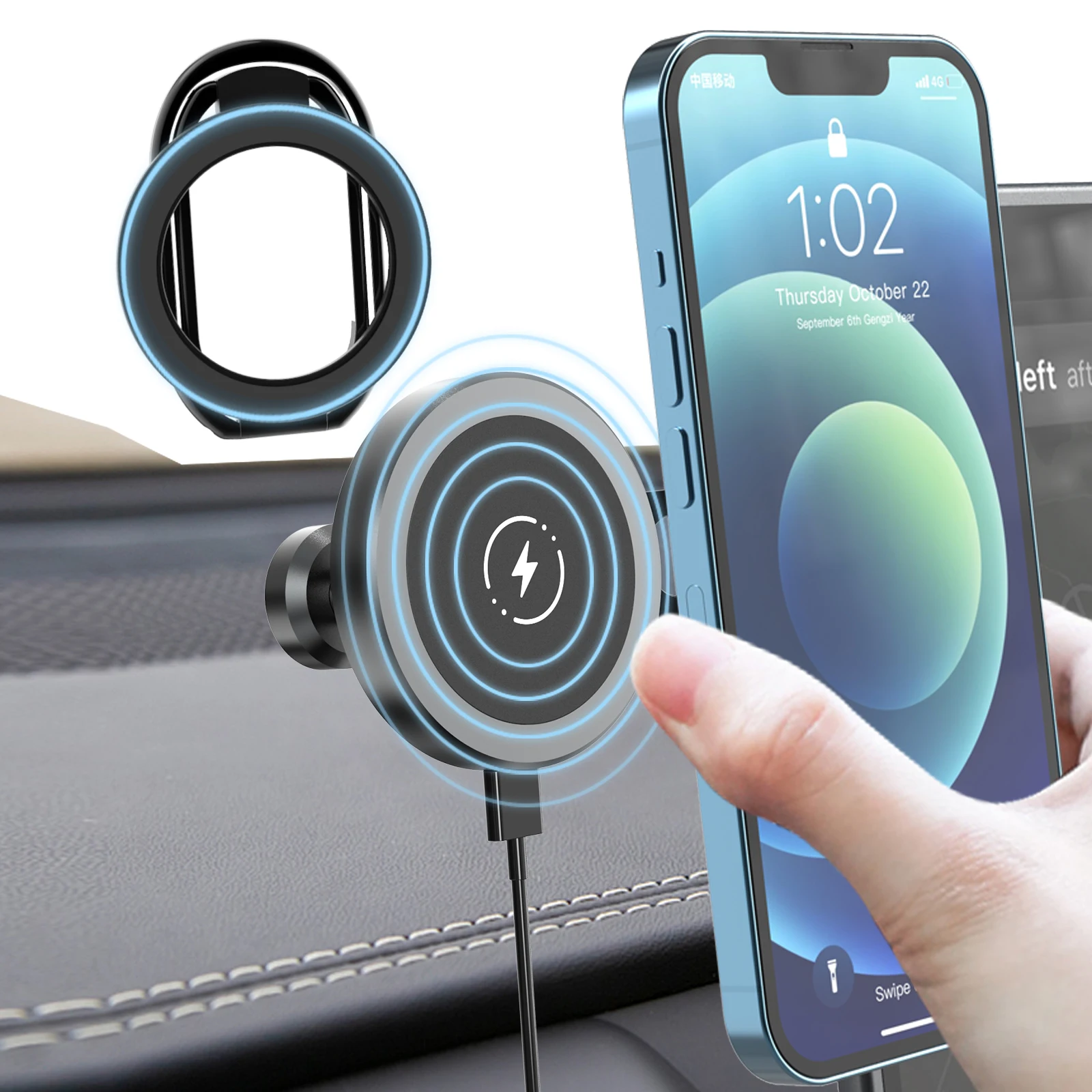 ที่วางโทรศัพท์แม่เหล็กสําหรับ Magsafe iPhone 16 15 สมาร์ทโฟนแบบพับได้ดูดเดสก์ท็อปขายึดสําหรับ HUAWEI Xiaomi Samsung