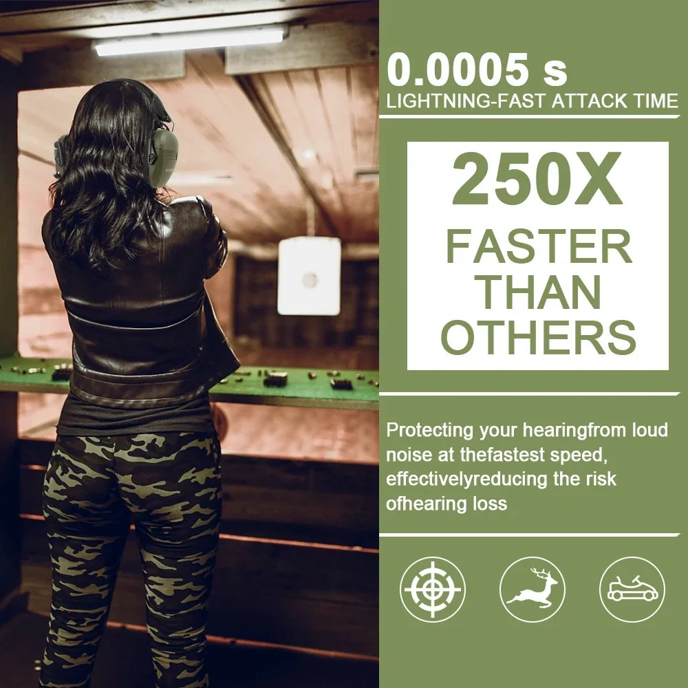 

Electronic Shooting Headset Headphones Noise Canceling Headphone For Hearing Protection Ear Protect Active Hunting Tactical