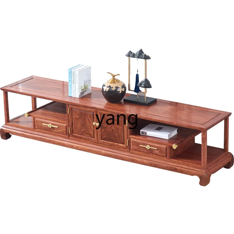 

LTT mahogany furniture TV cabinet living room new Chinese solid wood storage floor cabinet rosewood TV cabinet