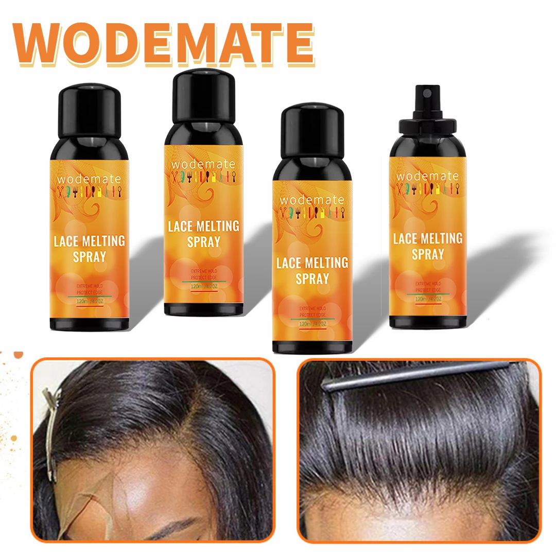 WODEMATE Glueless Lace Wig Melting Glue Spray Extreme Hold Lace Adhesive Glue Invisible Lace Bonding Spray for Frontal Toupee