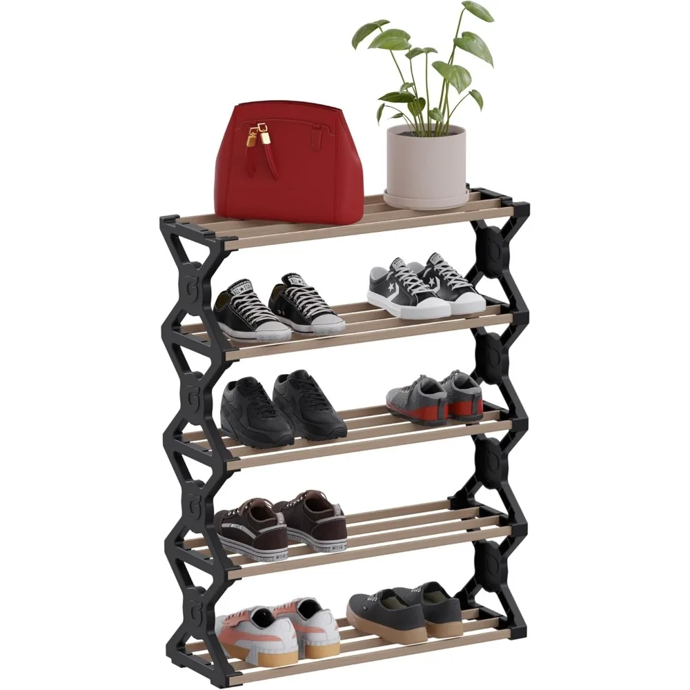 

Shoe Rack Organizer, 5 Tier Shoe Shelf Storage Organizer, for Entryway, Hallway, and Closet