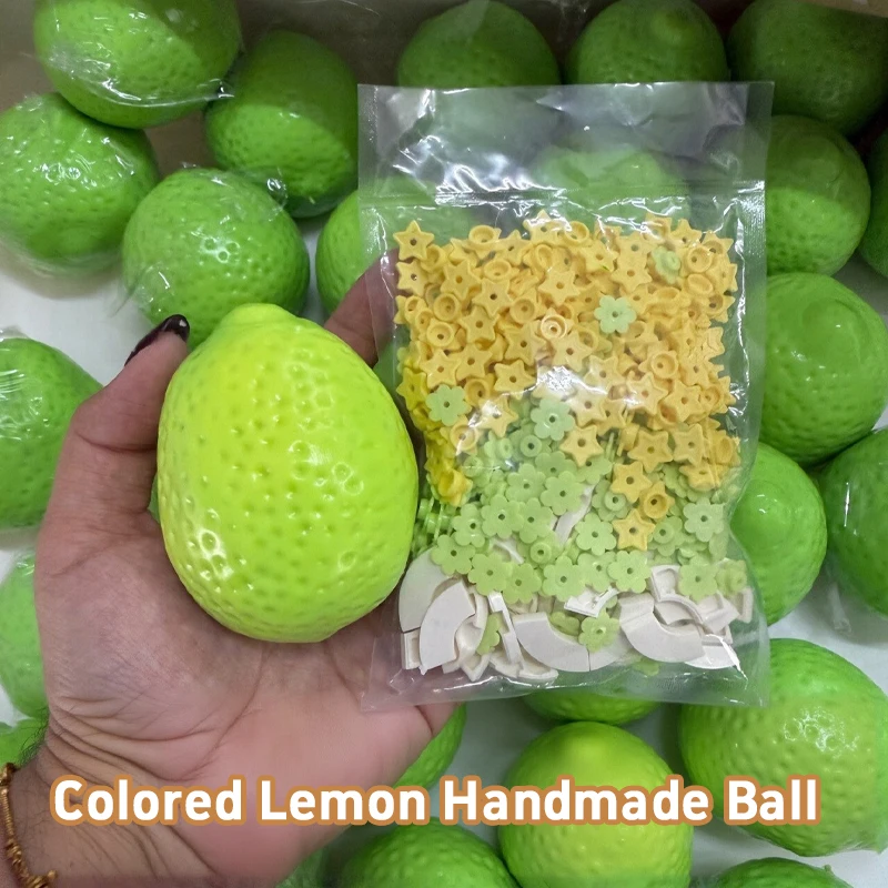 Asmr Crispy Lemon Stress Relief Ball Color Changing Lemon Handmade Ball Relieve Anxiety DIY Stress Relief Crispy Squeezing Toy