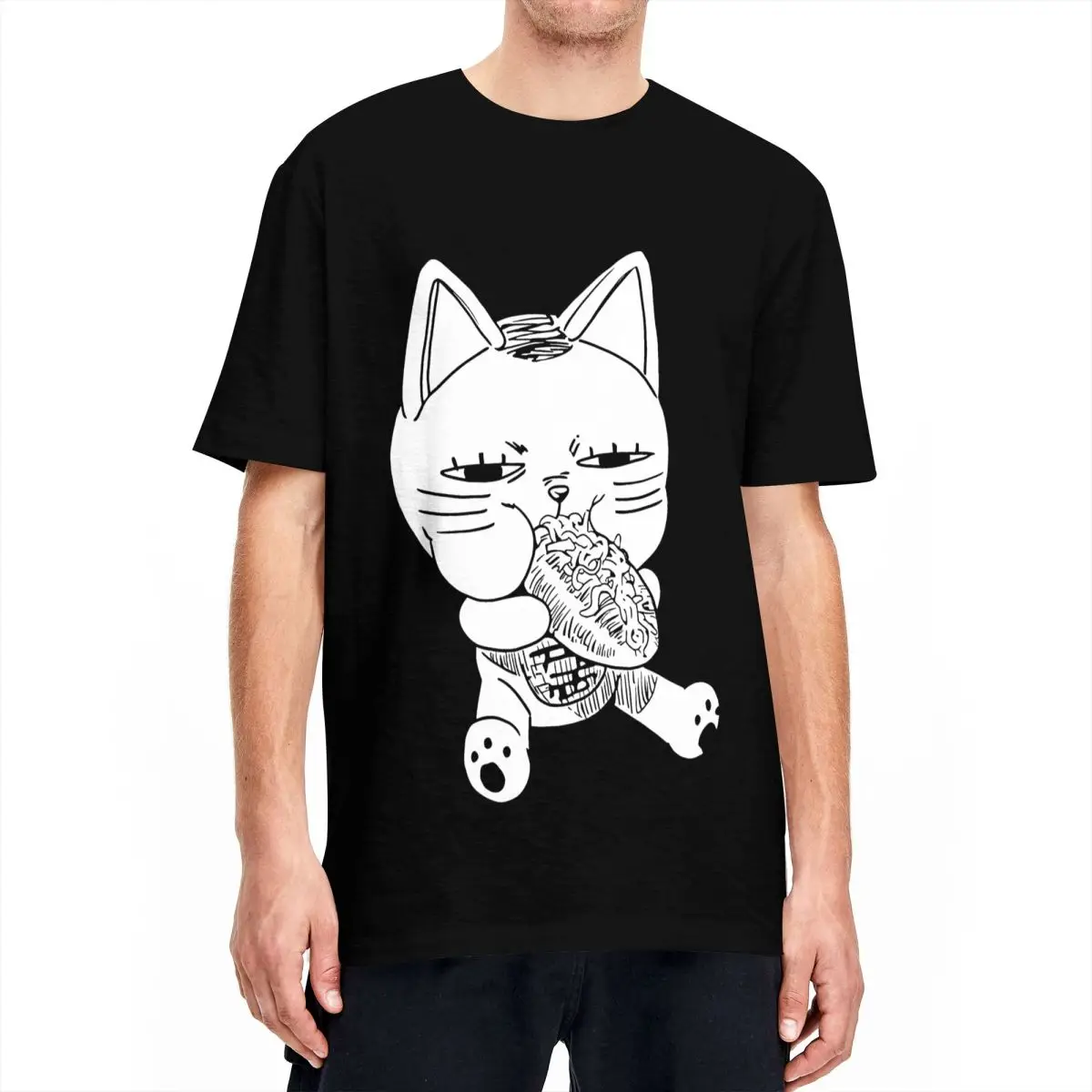 Dandadan Turbo Cat Glizzy T-Shirts for Men Women Cool Anime Manga Pure Cotton Tee Shirt Short Sleeve T Shirts Summer Tops