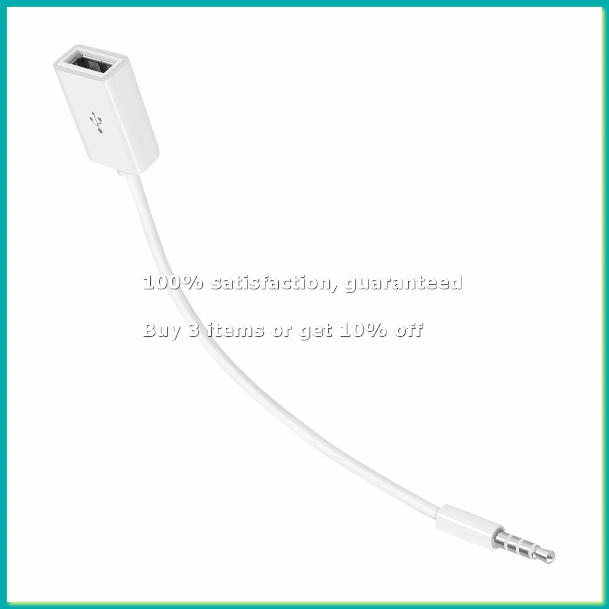 USB Female to AUX 3.5mm Male Jack Plug Audio Converter Adapter Data Cable-DTD2