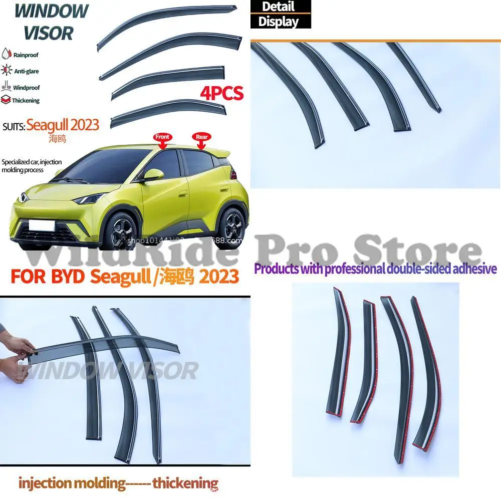 

1 set For BYD Seagull 2023+ Window Visors Rain Deflectors Car Side Window Windshield Shades