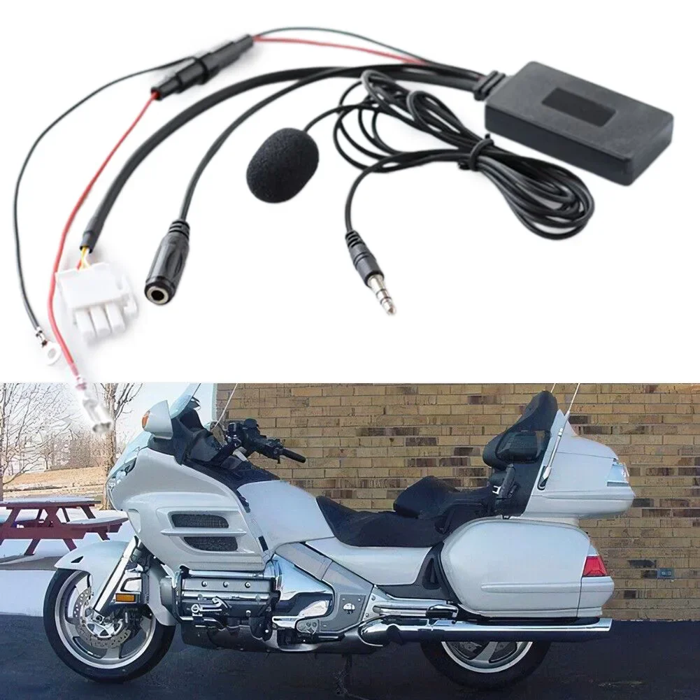 

Bluetooth-адаптер для Honda GL1800, внешняя аудиосистема, беспроводной адаптер AUX кабеля + микрофон BT, гарнитура для звонков, аксессуары для мотоциклов