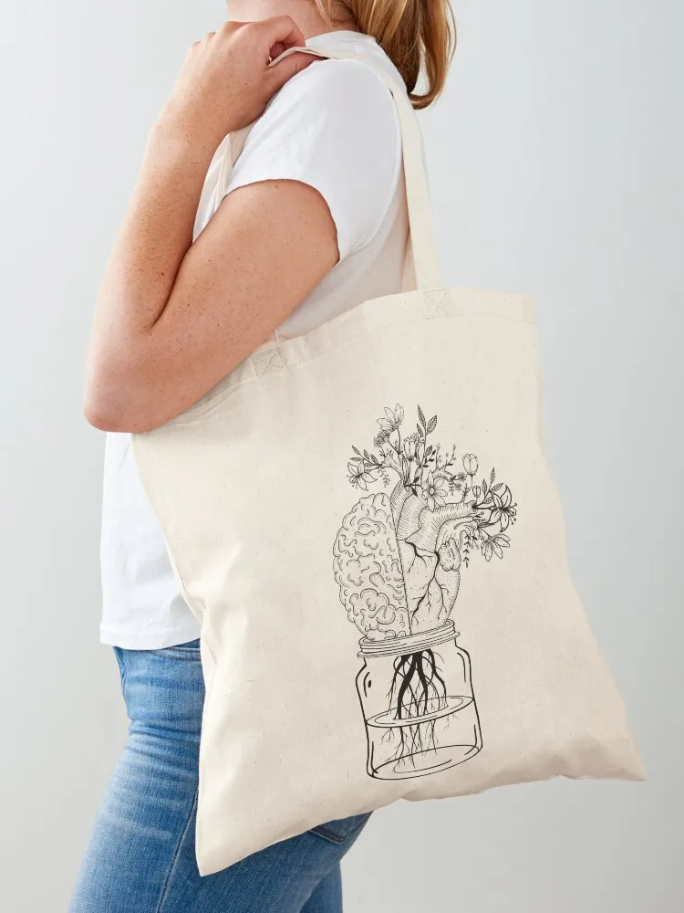 

Heart and Mind Tote Bag Canvas shoulder bag tote bag custom foldable reusable great