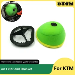 OTOM 2001-2016 Motorcycle Air Filter Sponge Cleaner Dual Foam and Bracket Holder For KTM EXC SX SXF XCF XCW 85 125 250 450 525