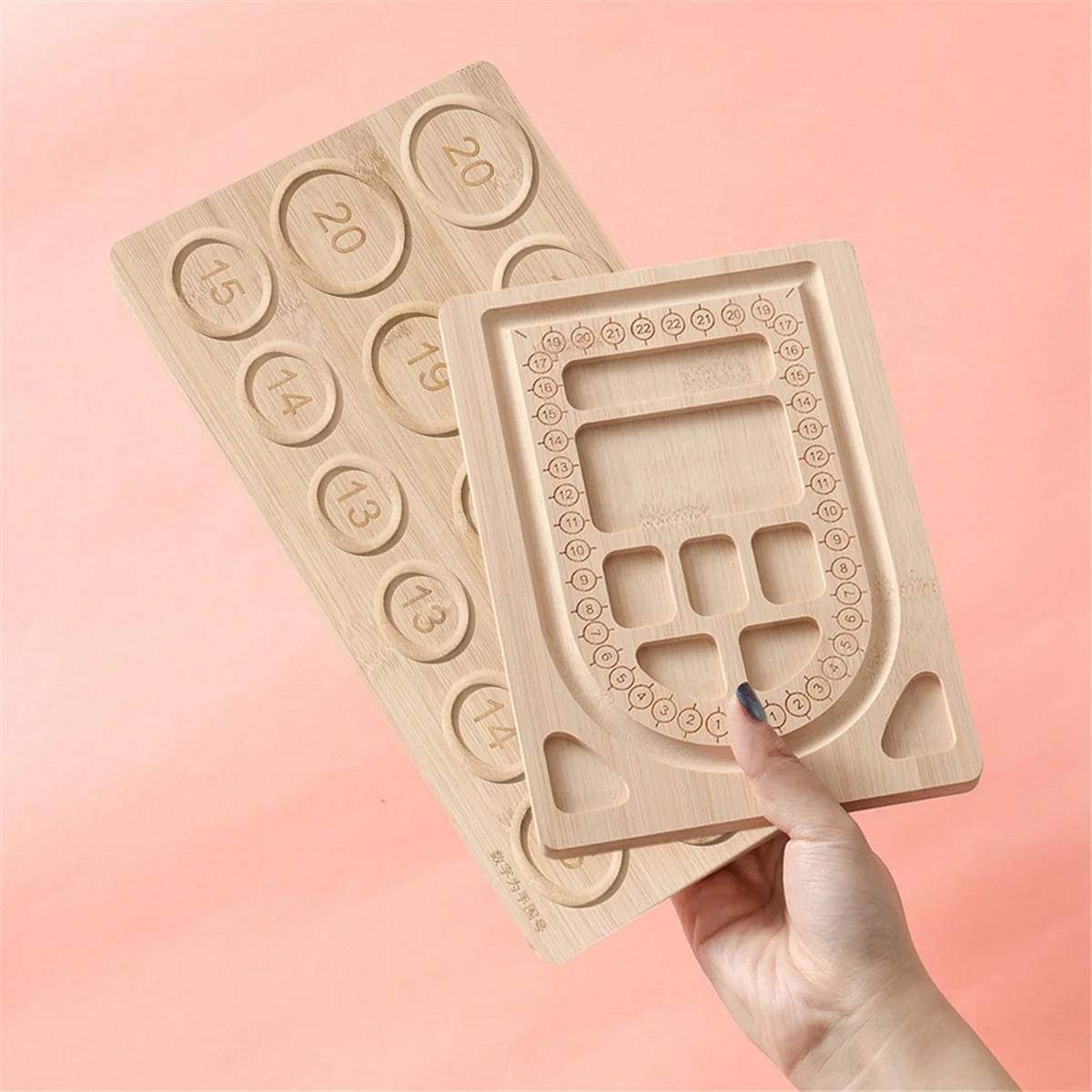 N18R DIY Bead Tool Jewelry Design Tray Solid Wood Jewelry Display Tray Storage Bead Tray Bamboo and Wood B