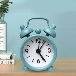 Mini Metal Alarm Clock Creative Student Electronic Alarm Clock Bedside Alarm Clock Portable Travel Alarm Clock