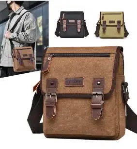 Retro Men Messenger Bags vintage Canvas Handbags Leisure Work Travel Bag Man Business Crossbody bags 가방 Briefcase for Male bolsa