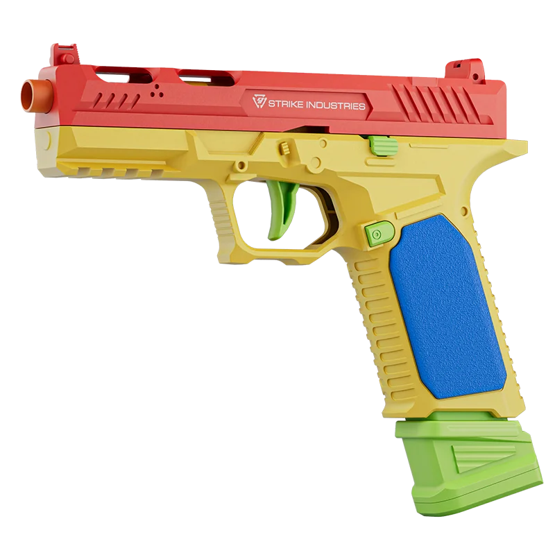 G17 권총 탄피 배출 연속 발사 블로우백 소프트 총알 건 빈 탄피 걸이 생일 선물