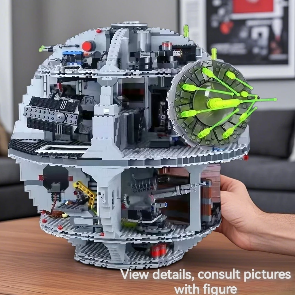 4016 Uds. Plataforma de envío rápido Death Star bloques de construcción definitivos regalos de fiesta de Halloween, regalos de Navidad y cumpleaños para amigos