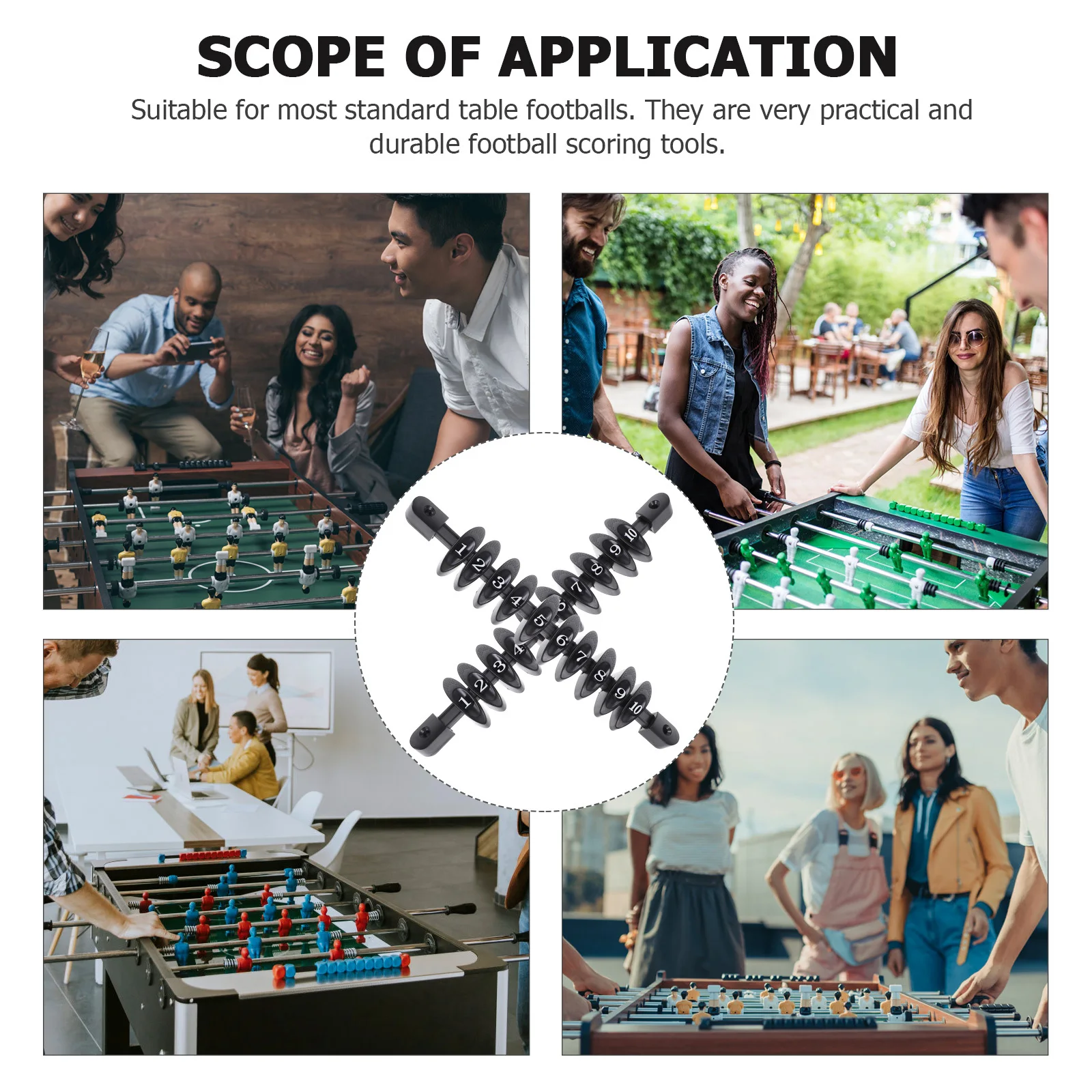 

2Pcs Professional Soccer Score Keeper Desktop Counter Multi Functional Sports Score Indicator for Playing Game Children Kids