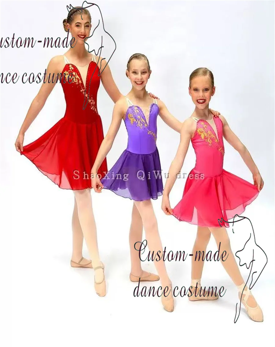 2023 Simplified Version Bright Red Hall, Jihad, Cupid, Diana and Acton Variations, Ballet Competition, Performance Skirt