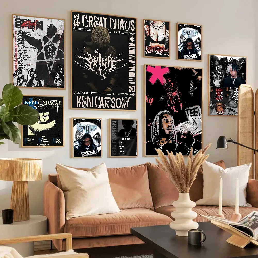 Ken Carson Rapper X Whitepaper Poster HD Quality Poster Wall Art Painting Study Room Wall Decor