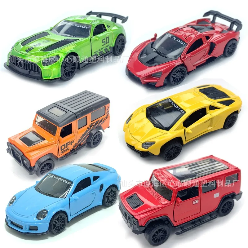Alloy car model pull-back car children's toys can open the door car cake ornament doll machine 1：43