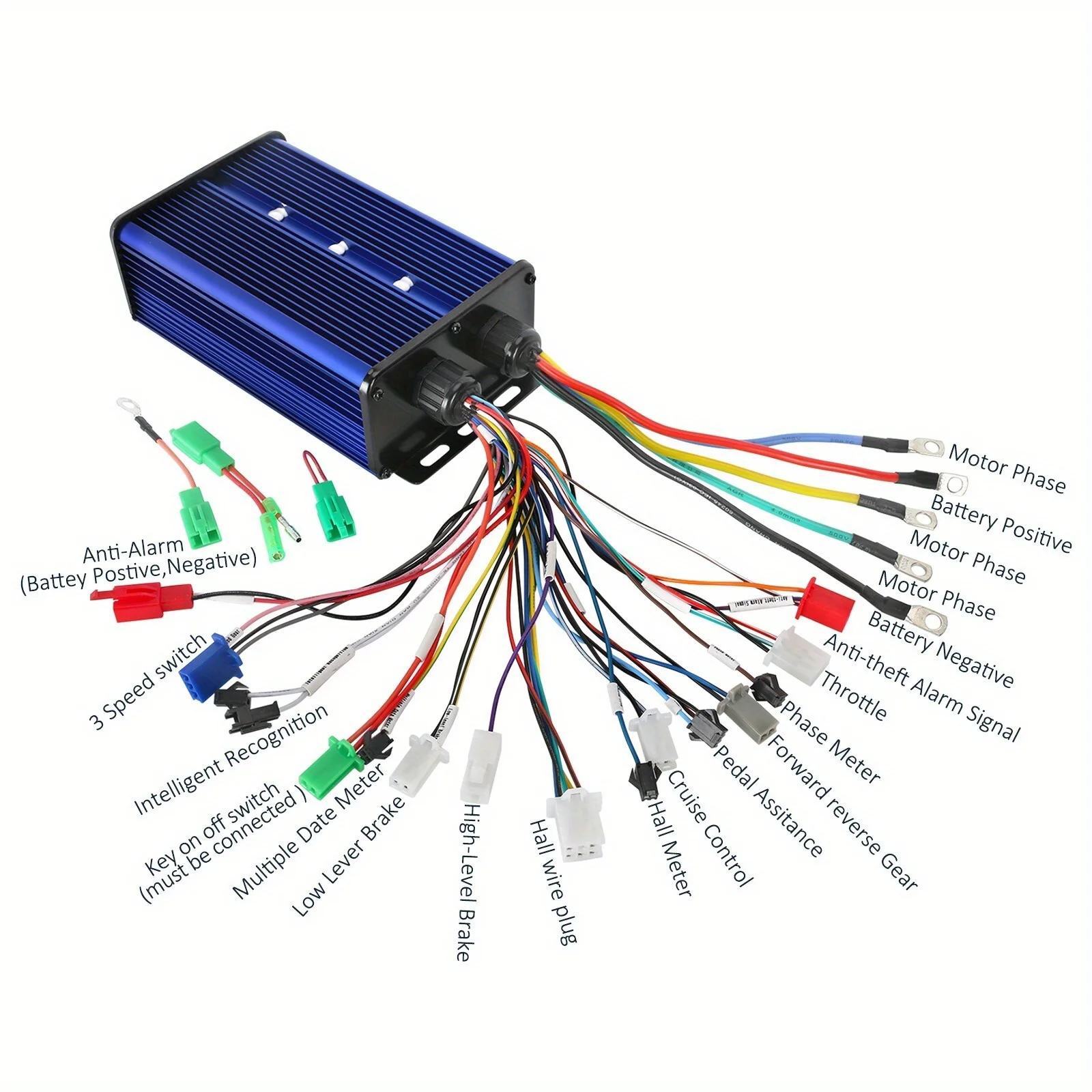 48V 60V 72V 350W-3000W Brushless Controller Display Pedal Go Kart Buggy Golf Car