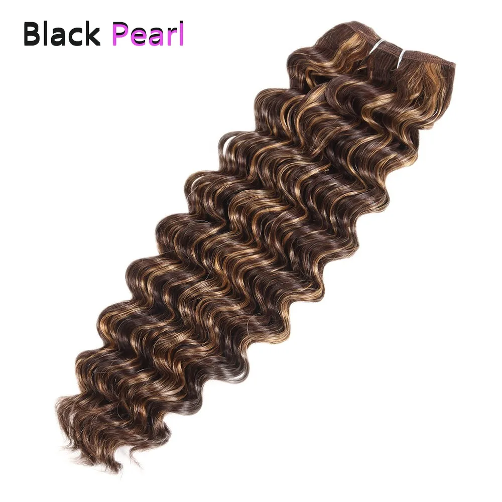100% Unprocessed Human Hair Weave Remy Hair Bundles Deep Wave Bundles Human Hair Curly Weave Human Hair Bundles