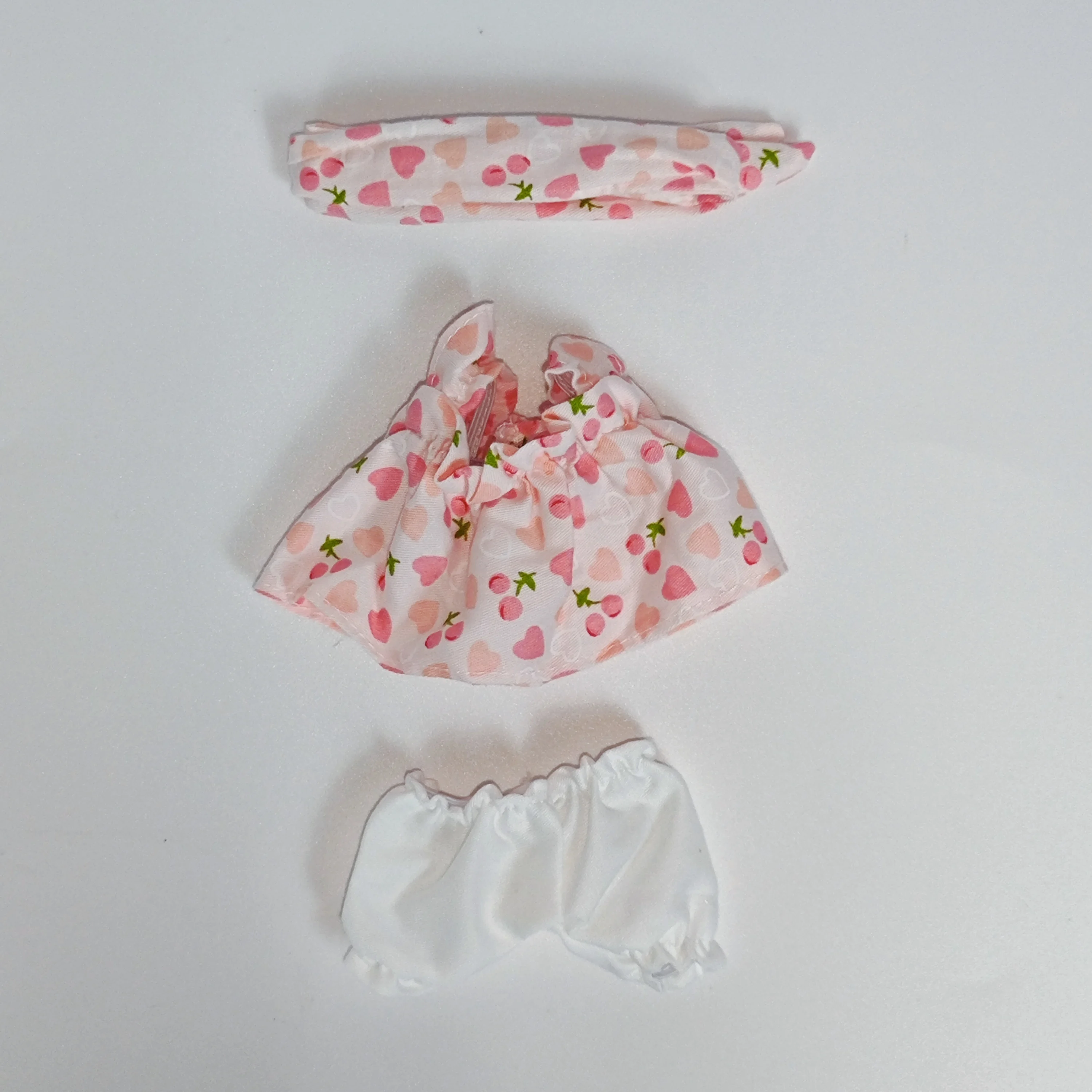 Mini Plush Doll'S Clothes Outfit Accessories For Labubu Idol V1 V2 sitting party Candy plaid skirt headband set Clothing Gift