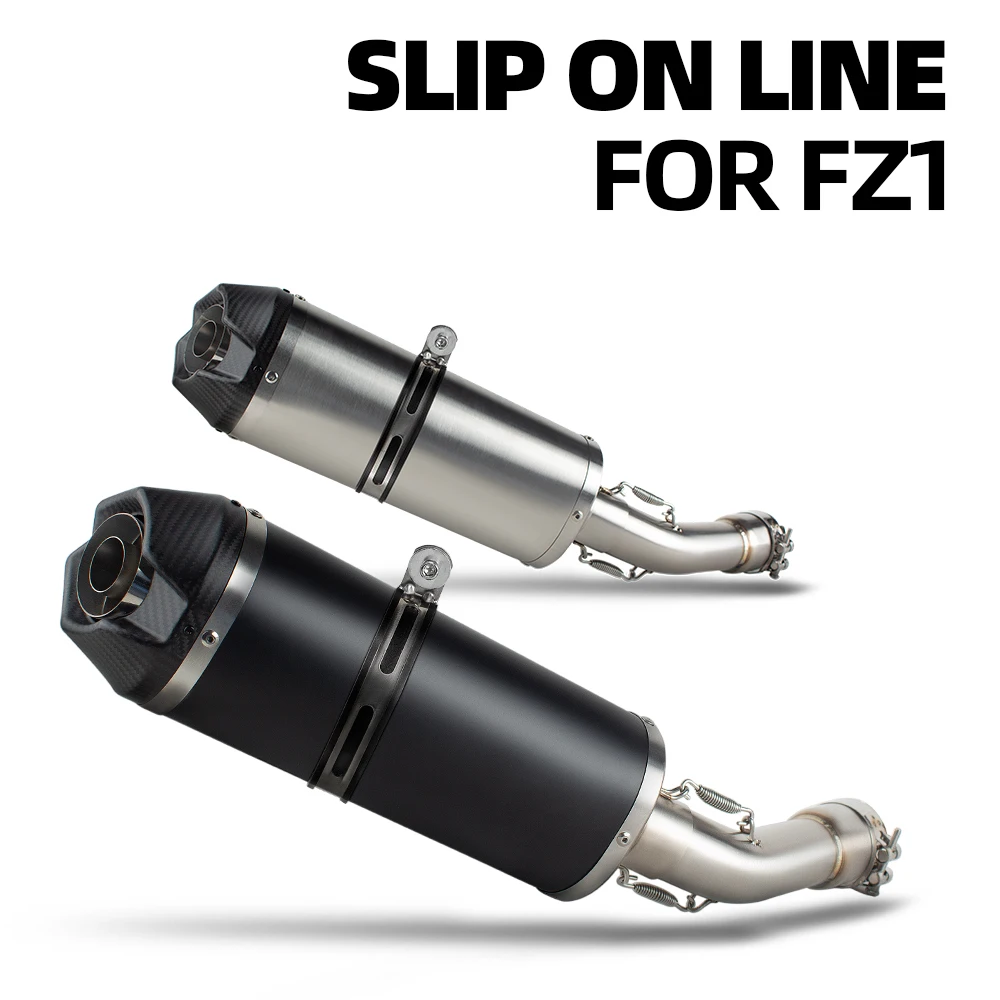 

FZ1S exhaust slip on line muffler with DB Killer For Yamaha FZ1 FZ1N FZ1S Fazer1000 Motorcycle exhaust mid Link Pipe