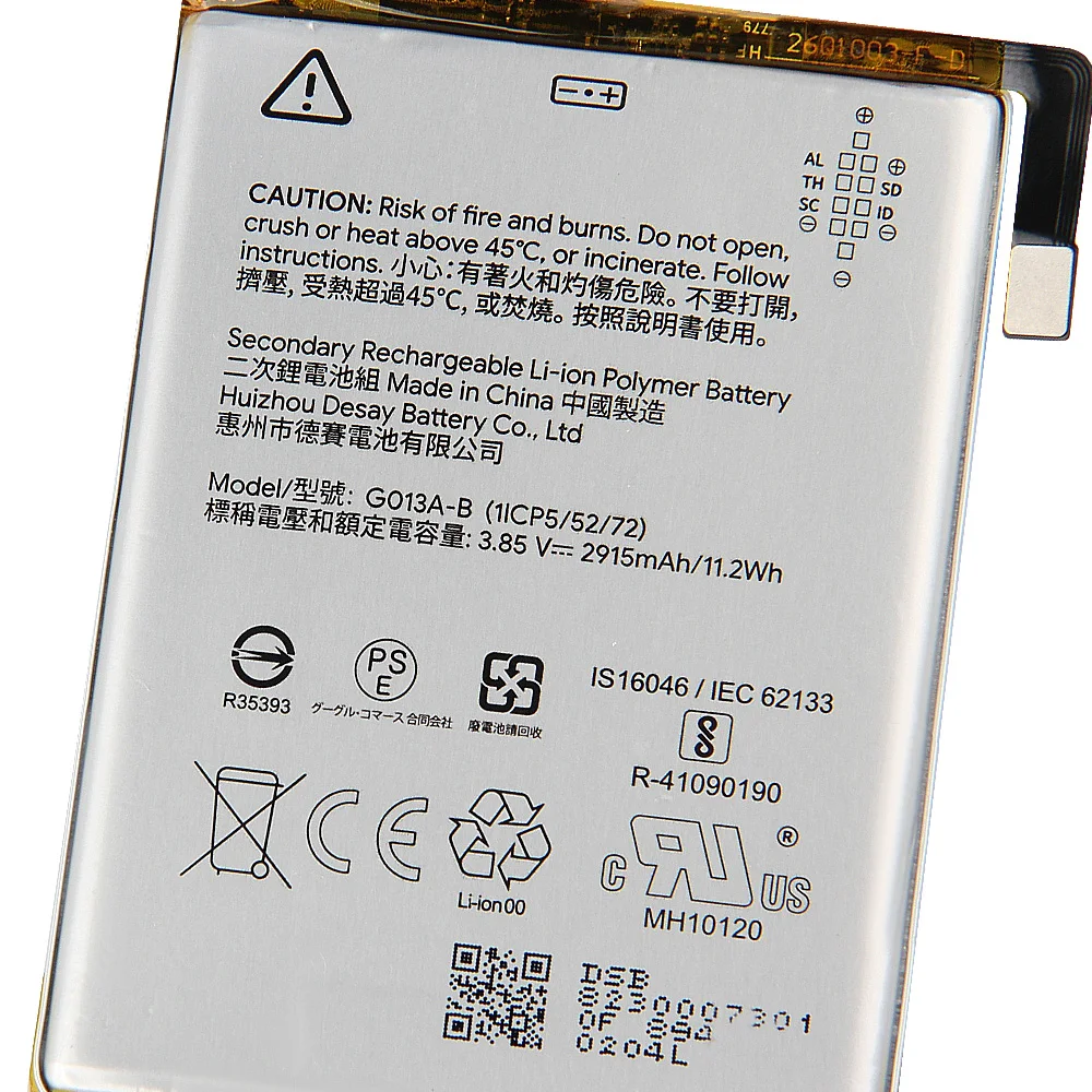 Bateria de Substituição Original para Google Pixel 3, Bateria Genuína G013C-B, 3XL, 3430mAh, G013A-B, 2915mAh