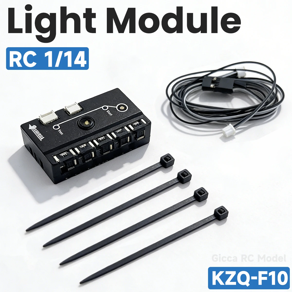 KZQ-F10 Lampengruppe LED-Lichtmodul Lichtsteuerungseinheit Erweiterungsplatine LED-Treiber für 1/14 Tamiya RC Truck Spielzeugmodellteile