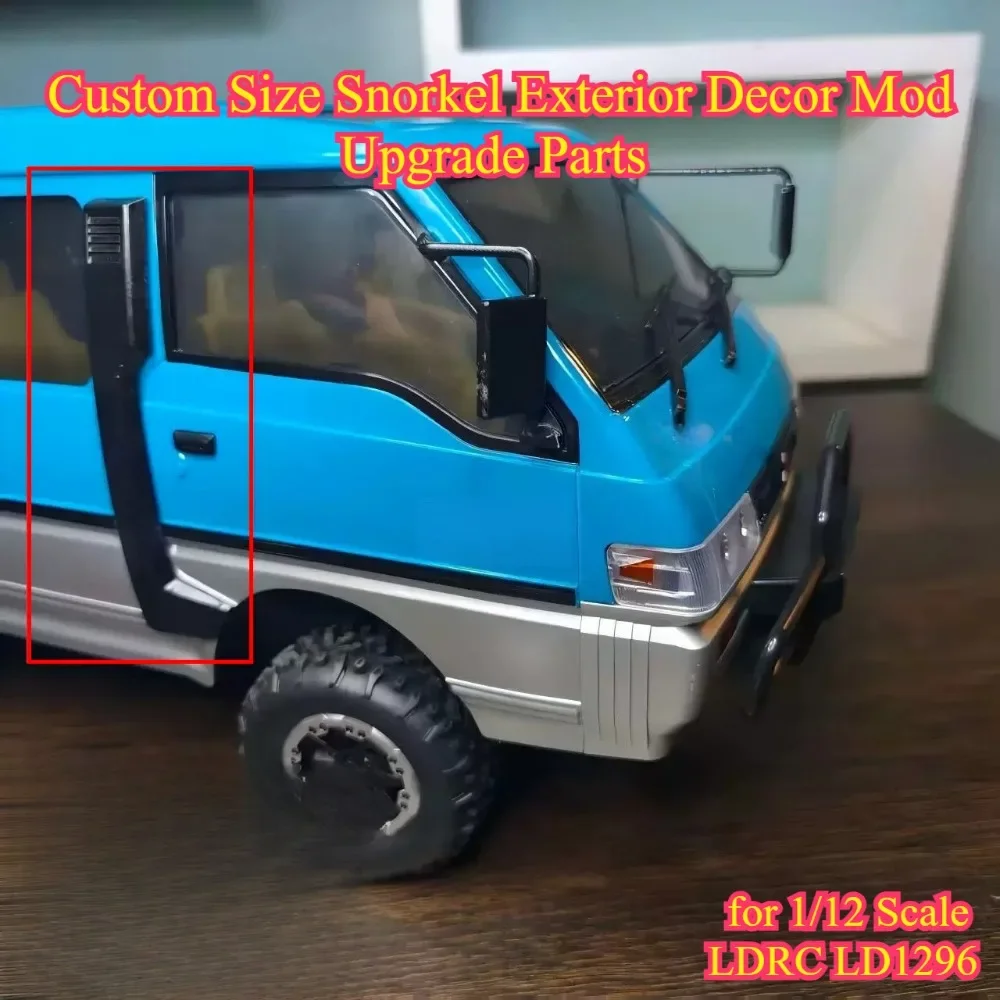 For LDRC LD1296 1/12 Scale RC Car Custom Size Snorkel Exterior Decor Mod Upgrade Parts  RC Crawler Simulation Spare Accessories