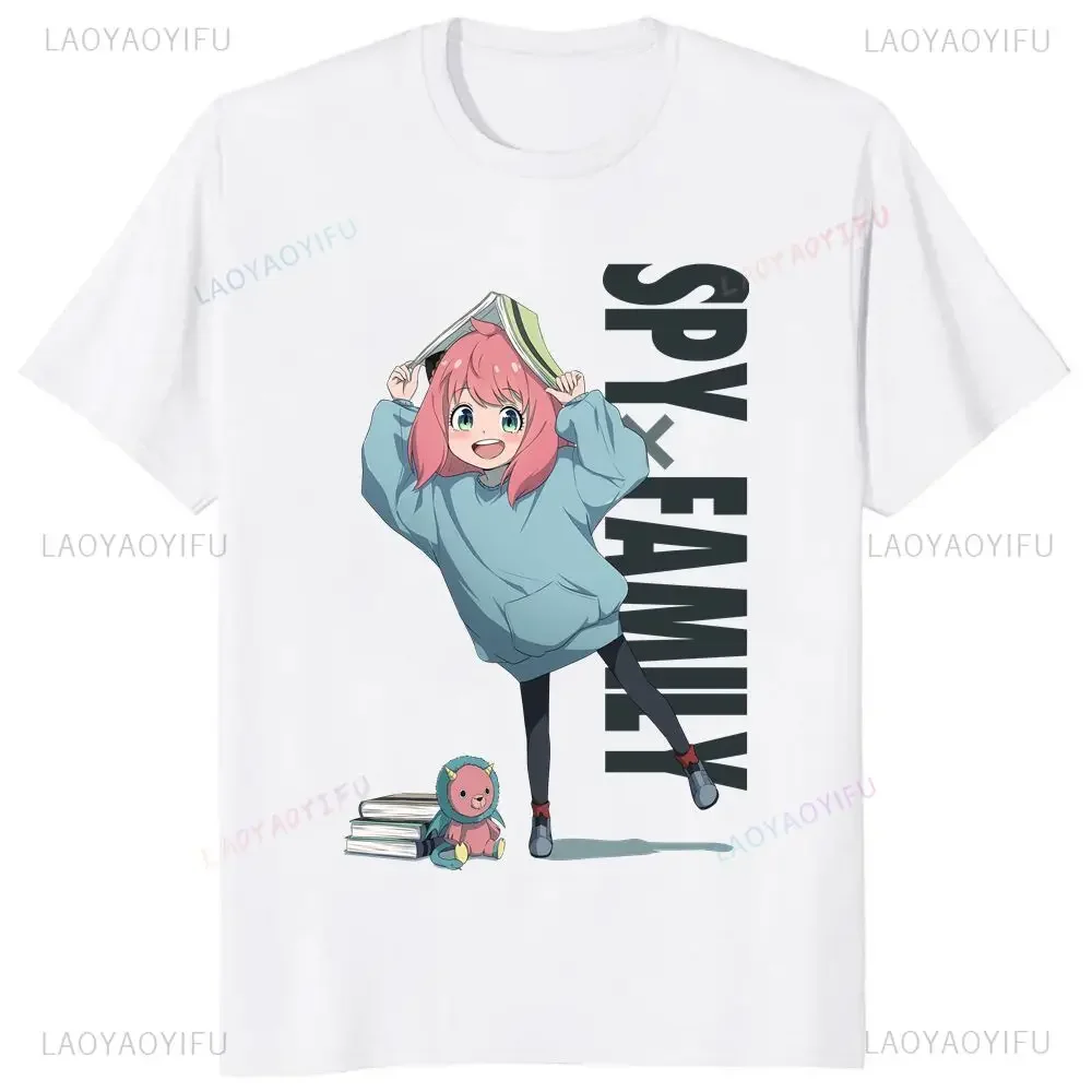 

Vintage Japanese Anime Spy X Family Anya Forger T-shirt Street Trend Men's and Women's Fashion Short Sleeve Plus Size T-shirt