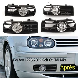 Fog Lights LED Fog Light Headlight for VW Golf 4 MK4 GTi TDI 1997-2006 LED DRL Driving Fog Lamp Racing Grill Turn Signal Lamp