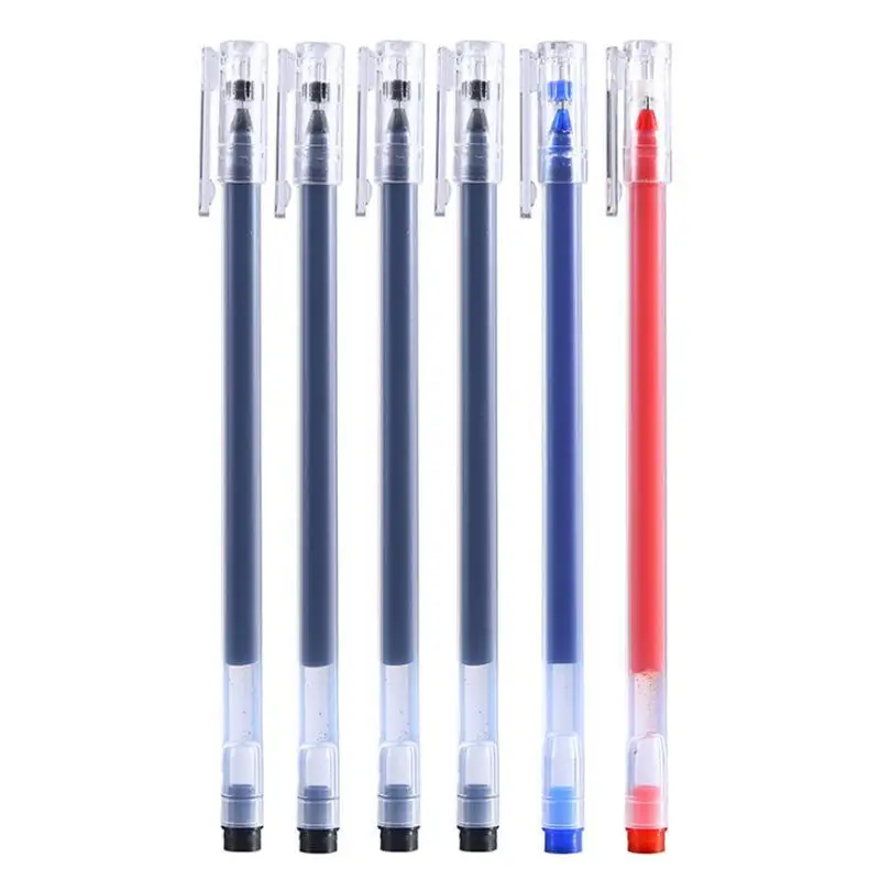 10Pcs Black Gel Pens Clear  Smooth Writing Fast Dry Ink for School Exam Office Document Writing
