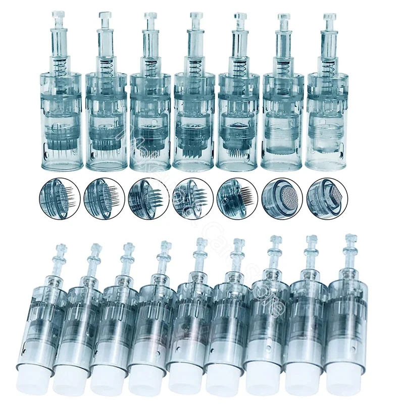 10Pcs MTS Needle Cartridges Bayonet Skin Care Cartridges 11 16 36 42 Nano Needle Replacement for Microneedling Ultima M8 Device