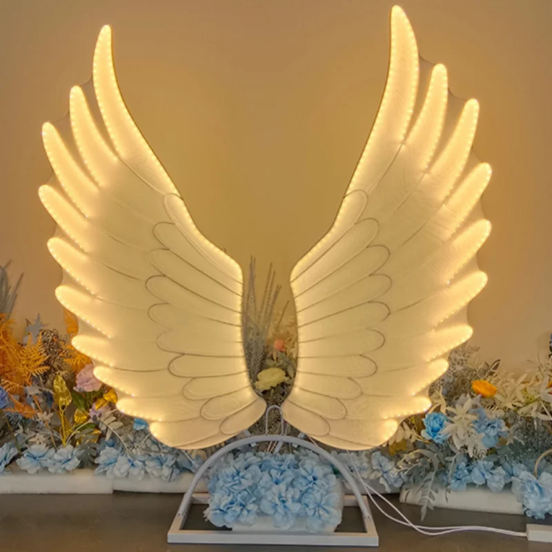 Wedding Luminescent Angel Wings Decoration Lamp Modern LED Wedding Light for Party Stage Shining Road Lead Decor Lighting