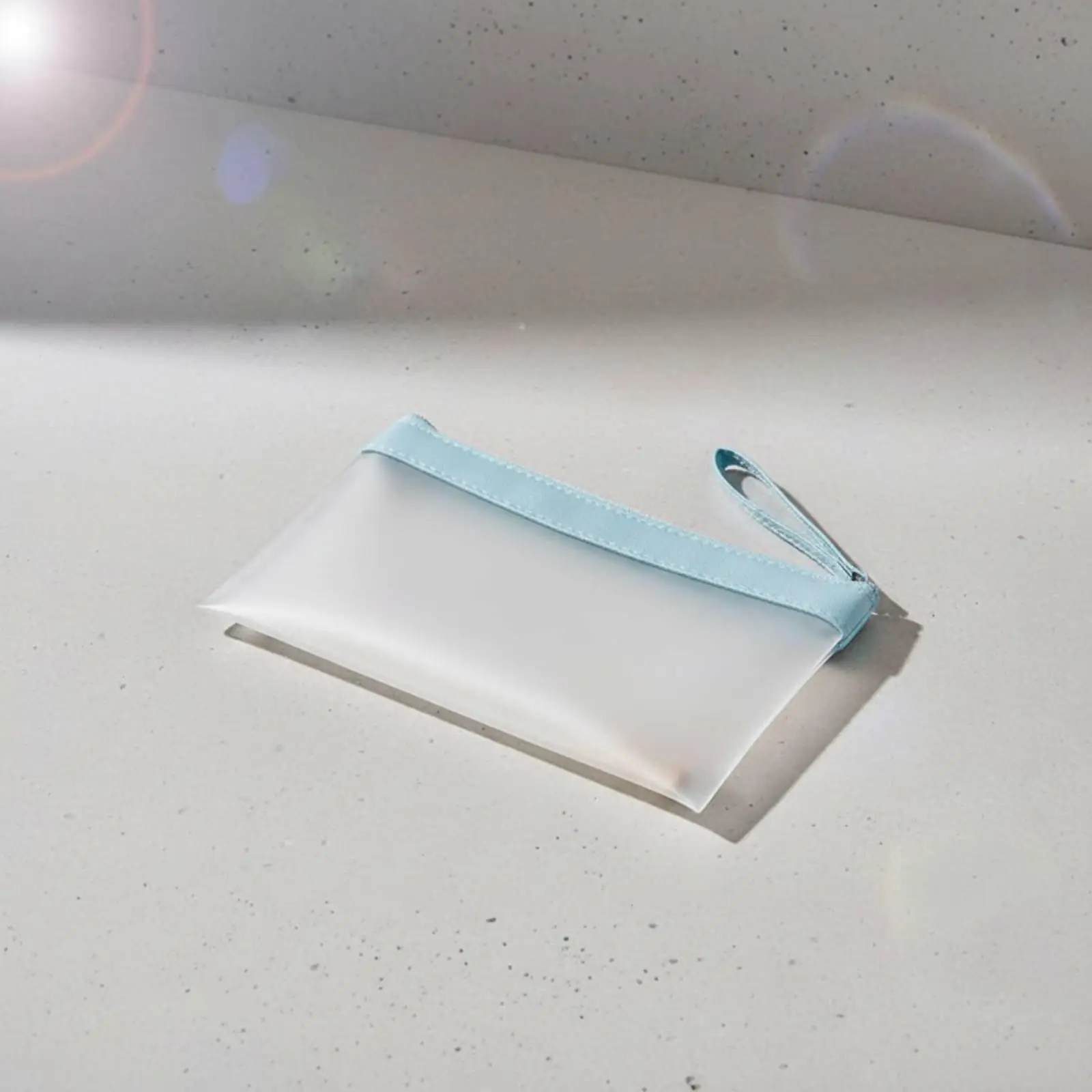 Flexible A4 Document Pouch Frosted Waterproof Exam Bag Clear Access Organizer for School Stationery